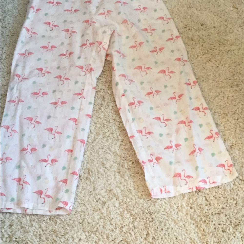 Fun pink flamingo cotton pajama pants